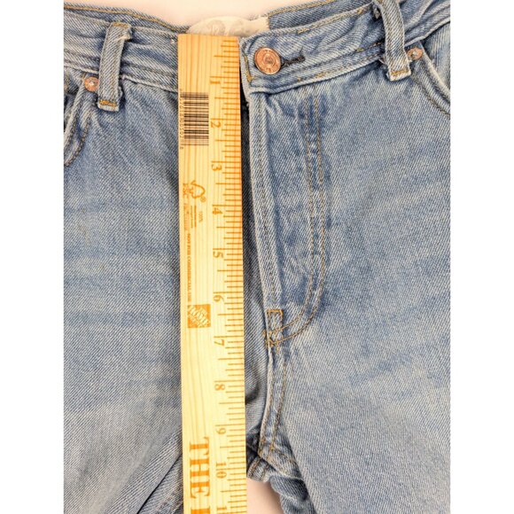 We The Free Jeans Womens 26 Blue Maggie Button Fly Distressed Denim - Picture 7 of 11